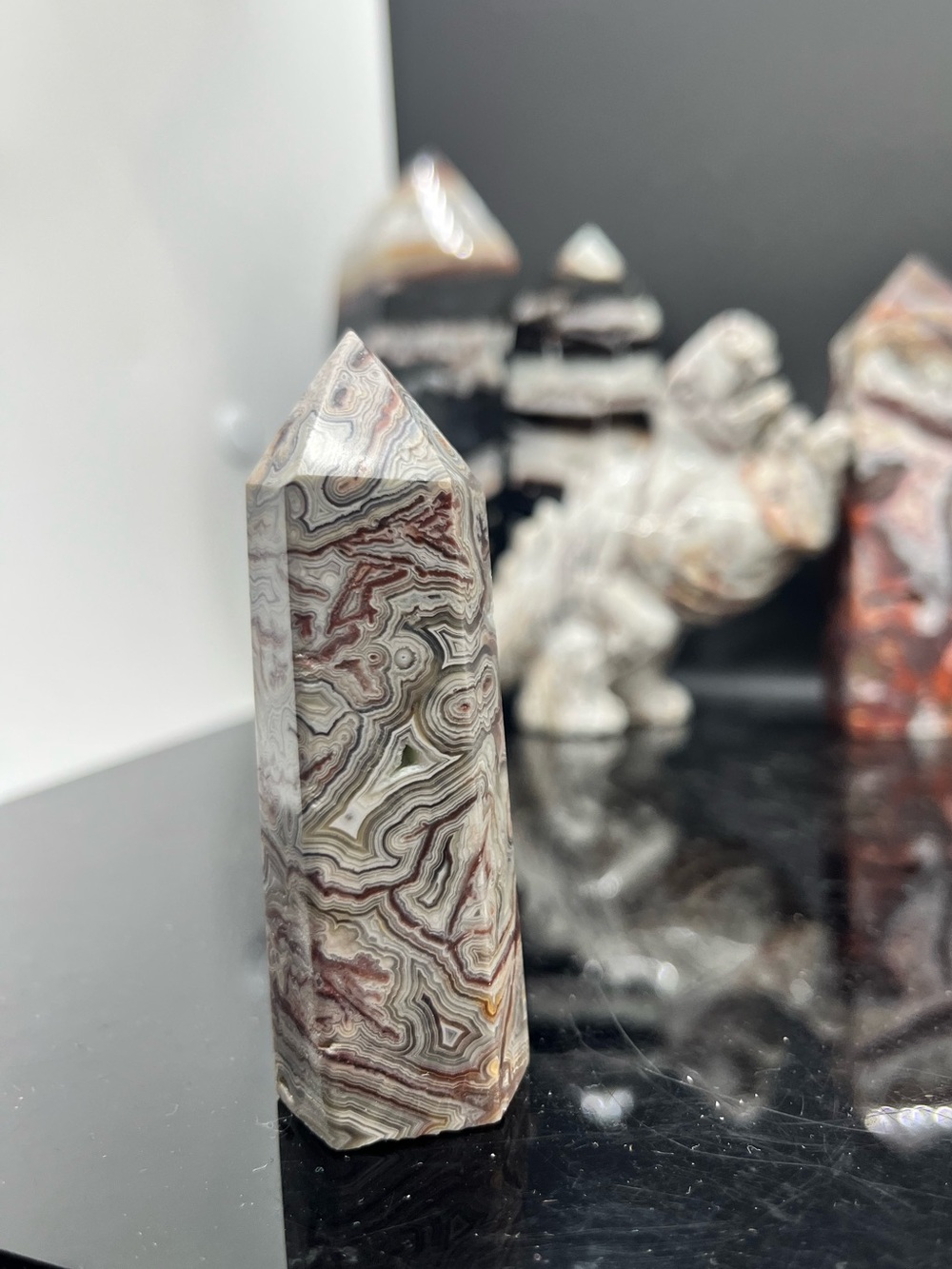 Mexican Crazy Lace Agate Tower